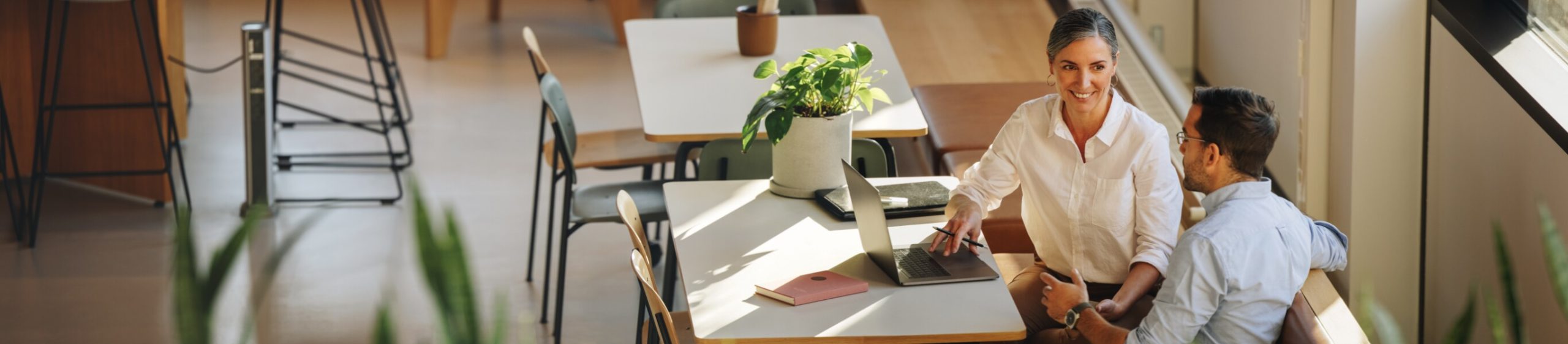 People in business talking