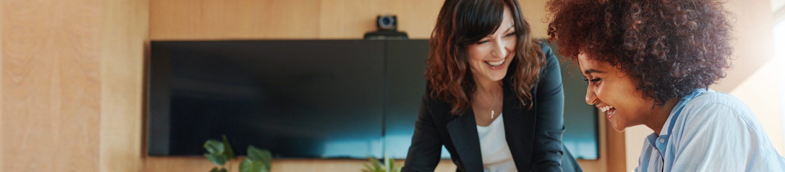 Professional people laughing